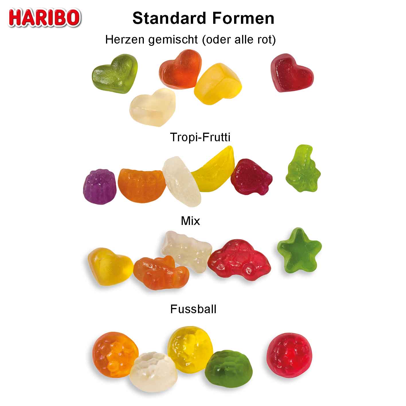 Standardformen Haribo