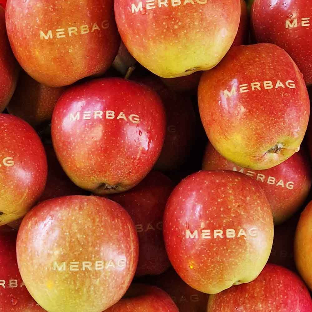 Früchte mit Logo bedruckt