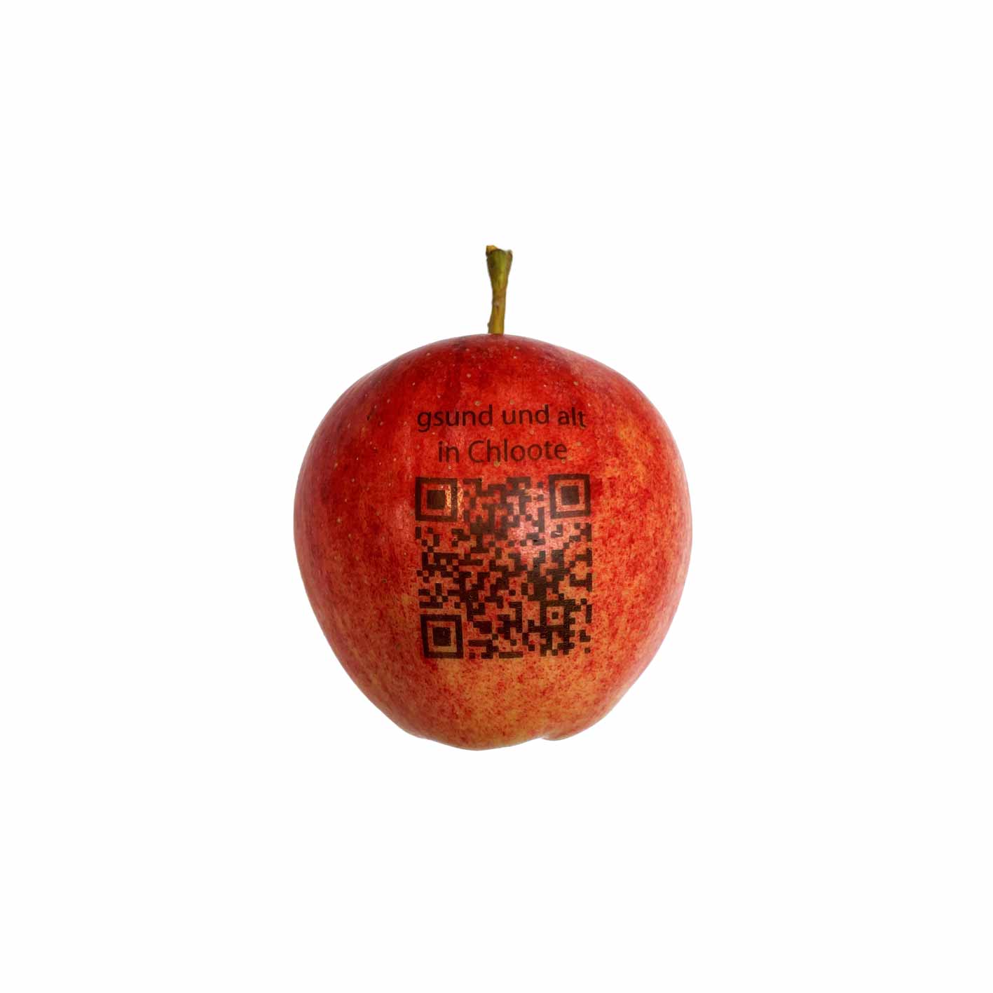 Logo Apfel bedruckt